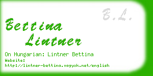 bettina lintner business card